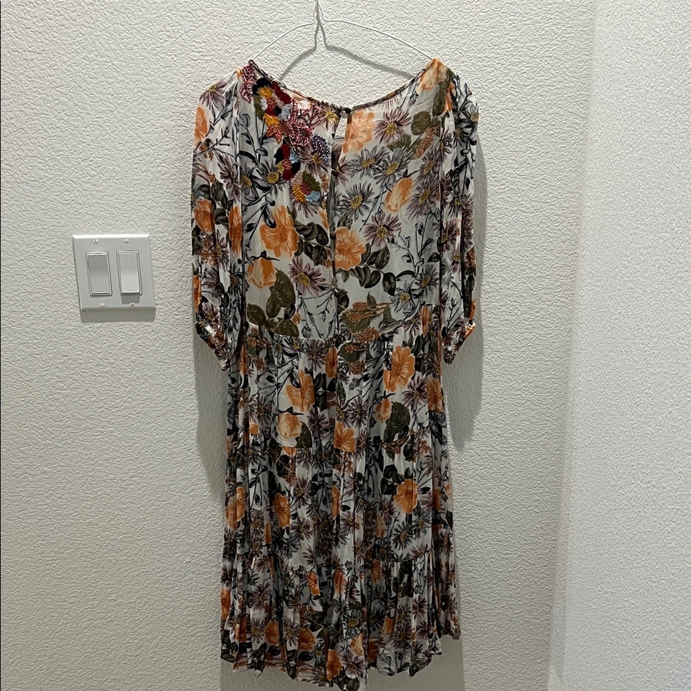 Anthropologie Espalier Embroidered Tunic Dress by Meadow Rue - Picture 11 of 13